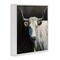 Stupell Industries Frances Modern White Cow Portrait Framed Giclee By Linda Sperruzzi